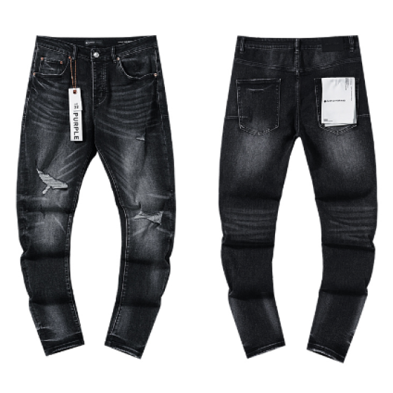 Black Washed Slim Denim Jeans with Light Distressing
